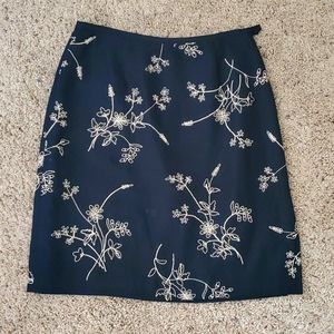 Silk embroidered skirt by Ann Taylor.